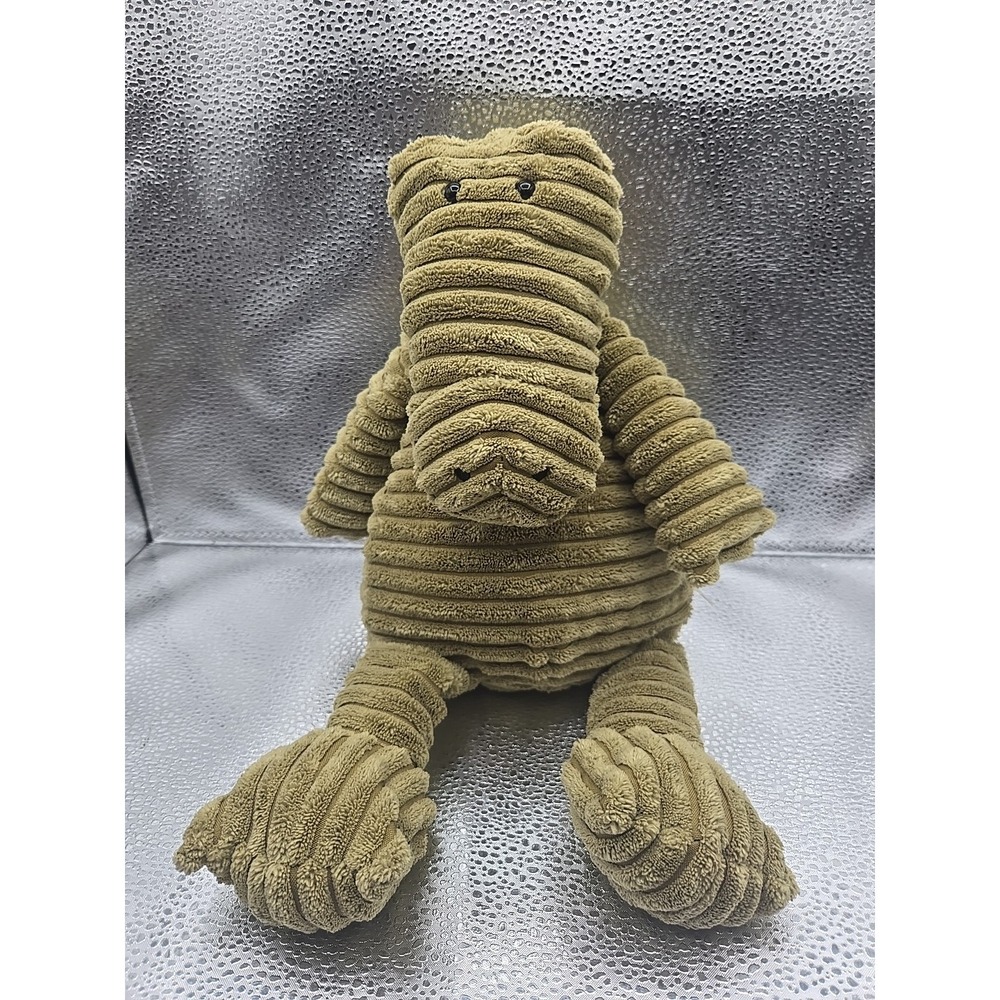 Jellycat Crocodile Cordy Roy Croc Green Corduroy Alligator Plush Toy Retired 14"